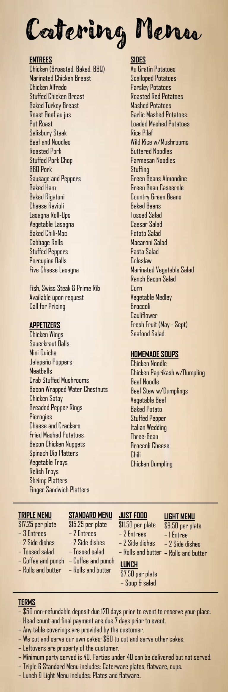 Catering Leach's Meats and Sweets Meat, Bakery, and Catering