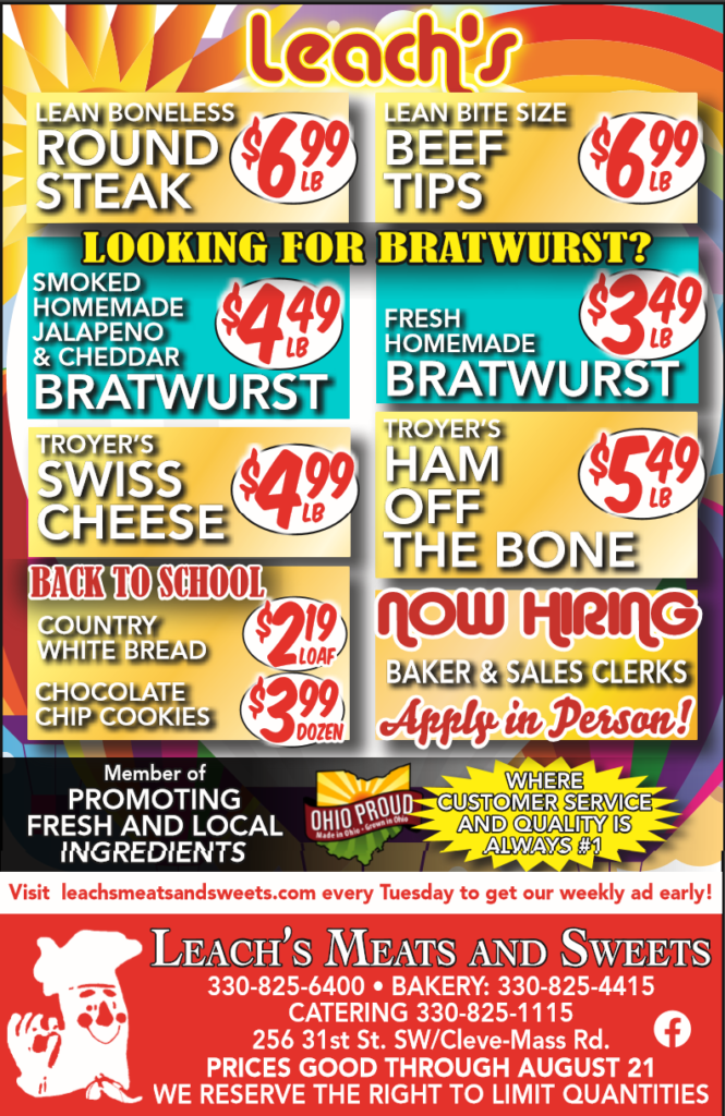 This Week’s Ad Leach's Meats and Sweets Meat, Bakery, and Catering Barberton, Ohio