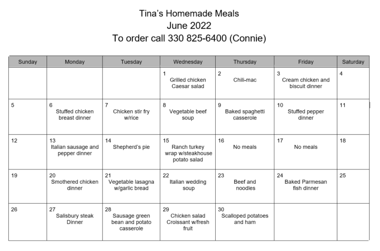 Tina’s Homemade Meals Leach's Meats and Sweets Meat, Bakery, and